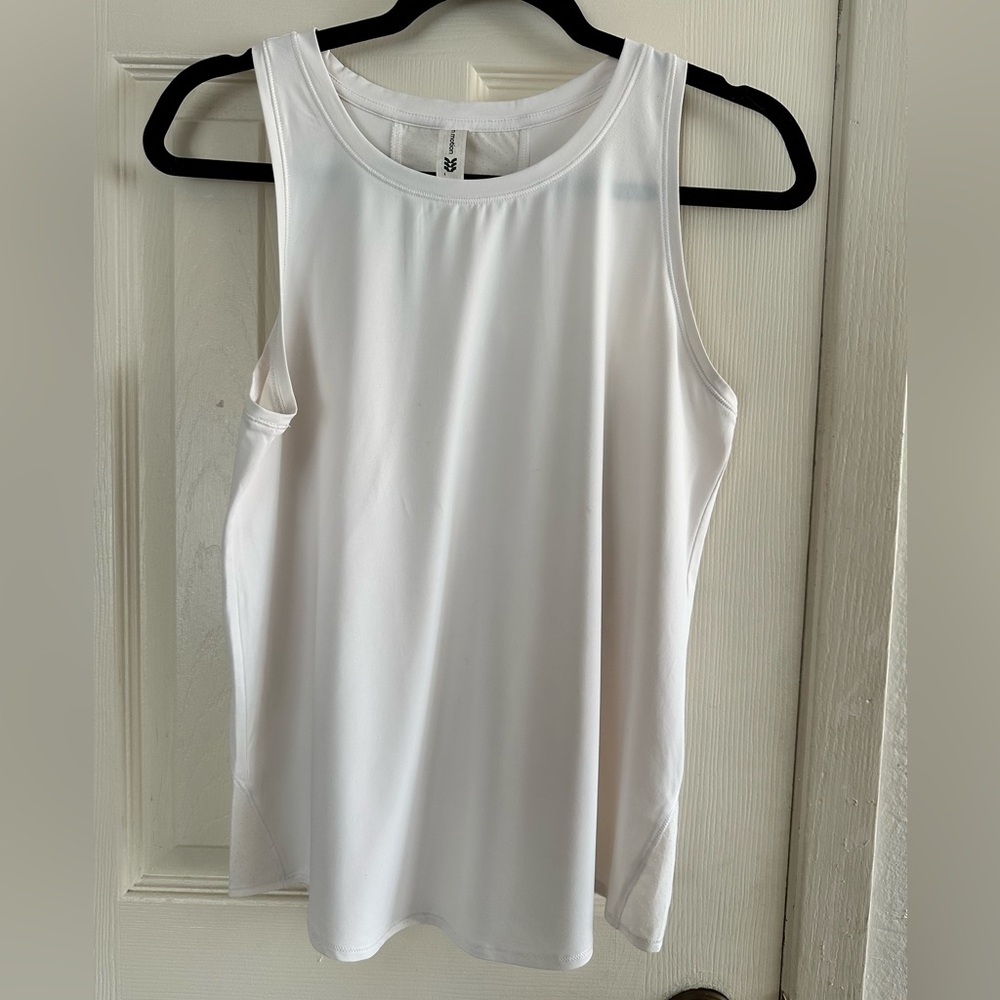 All in Motion White Tank Top